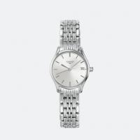 Longines优雅—浪琴表律雅系列女士石英表 L4.259.4.72.6 白壳银灰色盘日期三针钢带手表