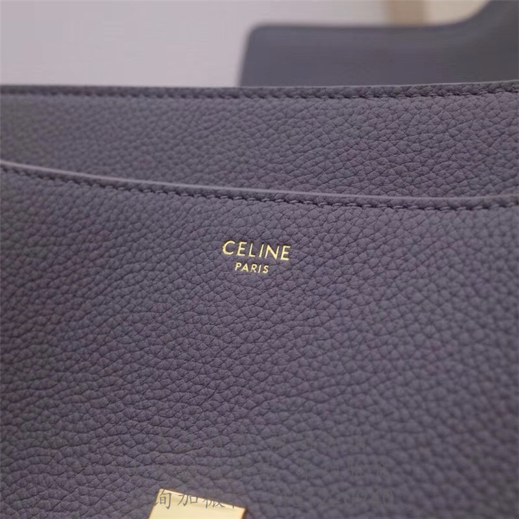 Celine手提包 187373BF8.09GM 赛琳中灰色16 中号粒面小牛皮手袋