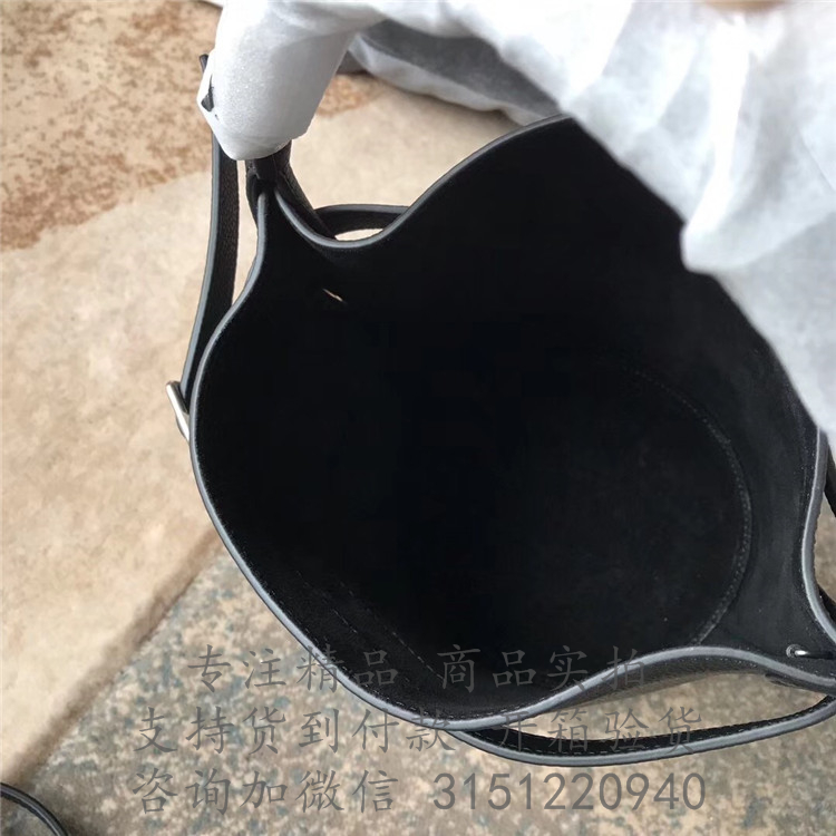 Celine水桶包 187243A4U.38NO 赛琳黑色BIG BAG BUCKET NANO柔软粒面小牛皮水桶包