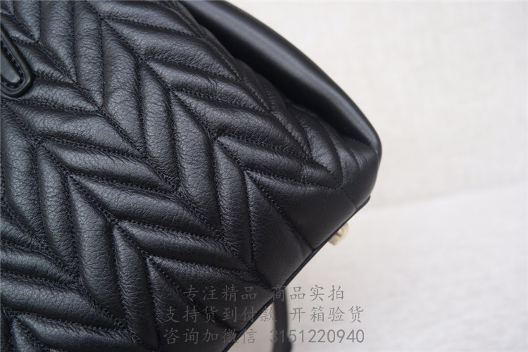 Coach戴妃包 F31457 黑色麦迪逊系列绗缝SAGE CARRYALL手提包