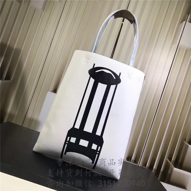 罗意威Mackintosh系列白色菱形椅子图案购物袋 306.30.S65