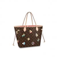 LV字母购物袋 M44364 Love Lock胶囊系列老花NEVERFULL 中号手袋