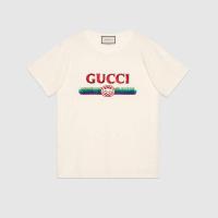 古驰白色饰亮片Gucci标识超大造型T恤 492347 XJARM 7136
