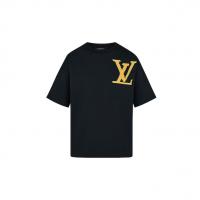 LV短T恤 1A53J2 黑色LV BRICK PRINTED T恤