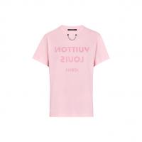 LV浅粉色路易威登印花针织T恤 1A51LK