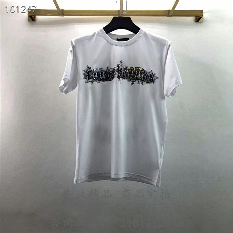 LV白色SPIRAL BACK PRINTED T恤 1A53H2