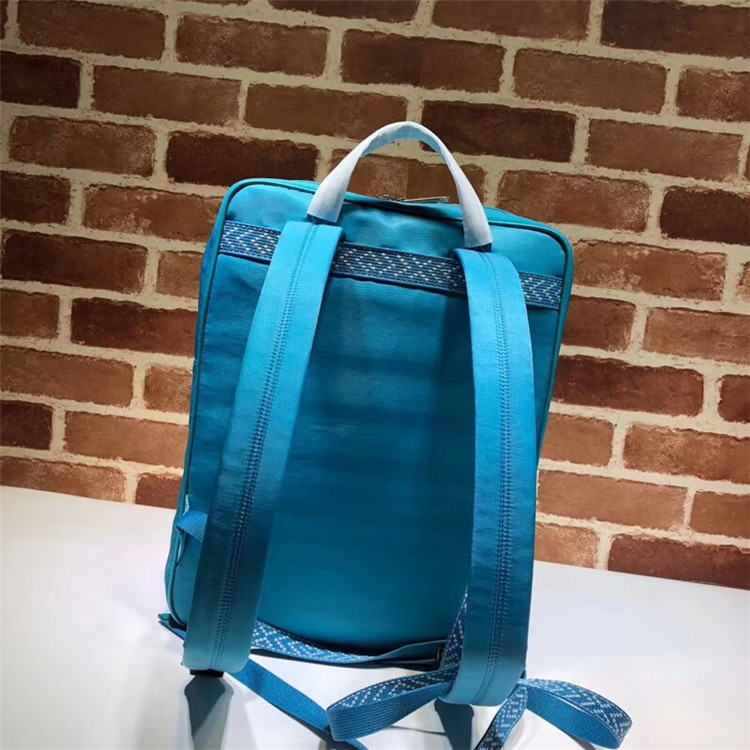 古驰亮蓝色Gucci 80年代贴饰中号双肩背包 536724 9W5EX 3973