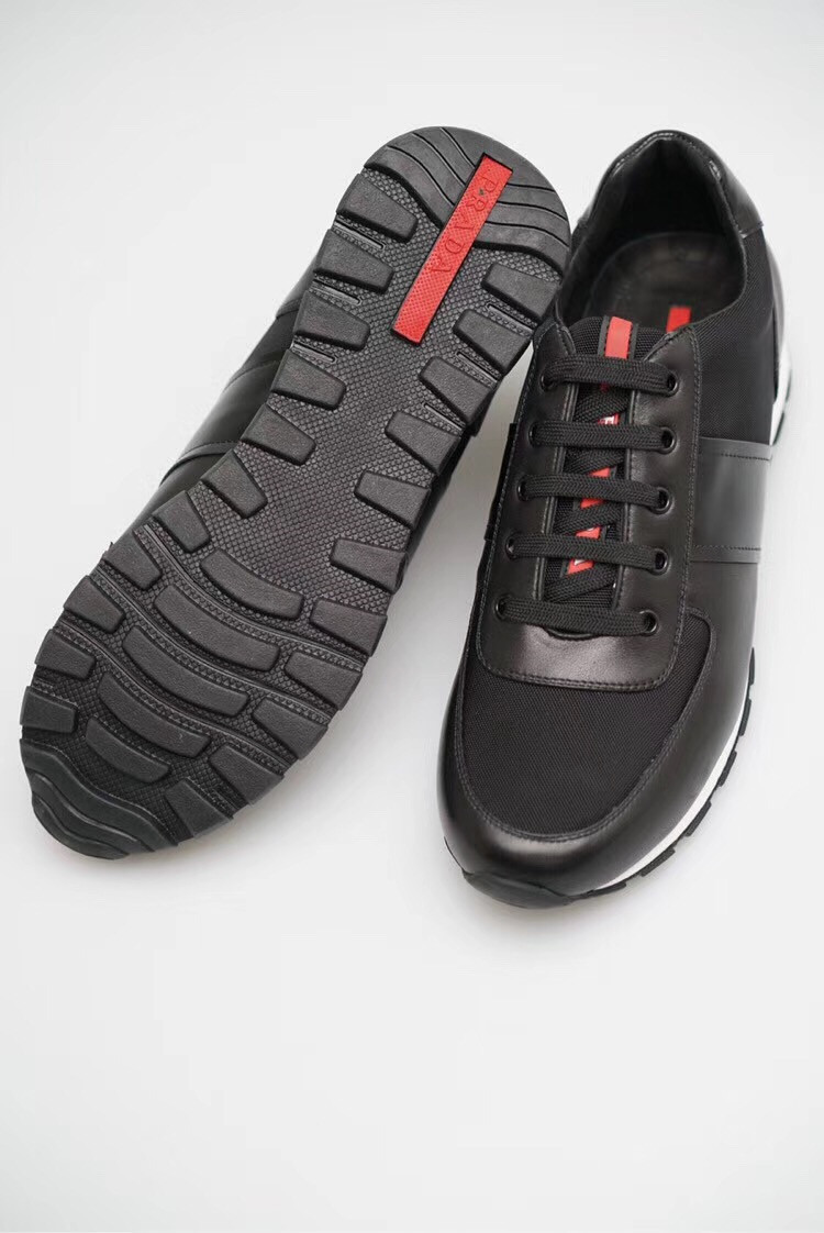 普拉达Prada黑色织物运动鞋球形 4E2718_OLS_F0002
