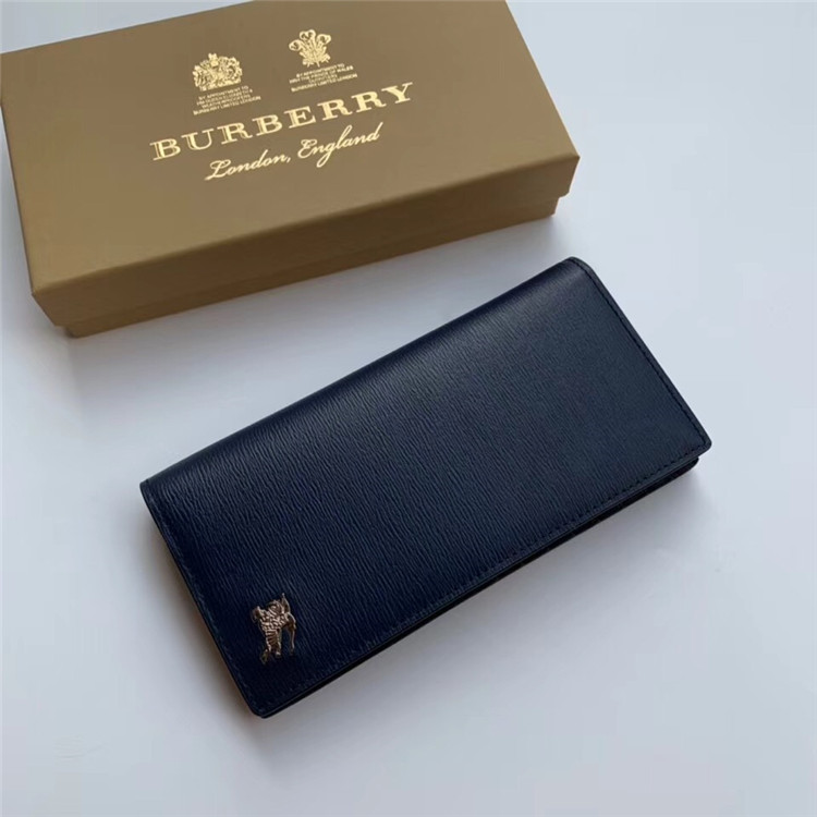 Burberry长款钱夹 80059871 海军蓝London 皮革长款钱夹