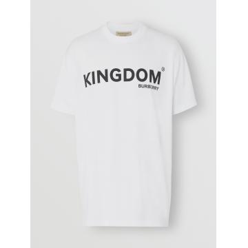 巴宝莉Burberry白色Kingdom 印花棉质 T恤衫 80104381