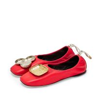 罗意威Loewe红色 Shamrock芭蕾舞鞋 453.19.679