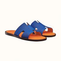 爱马仕Hermes蓝色/橙色十字纹Izmir凉鞋 H152415ZH81410