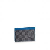 LV卡包 N64029 蓝色黑格卡夹