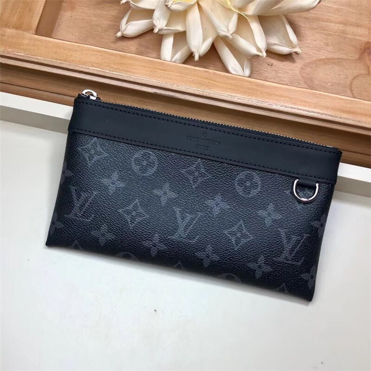 LV拉链手包 M44323 黑花DISCOVERY POCHETTE 小号手袋