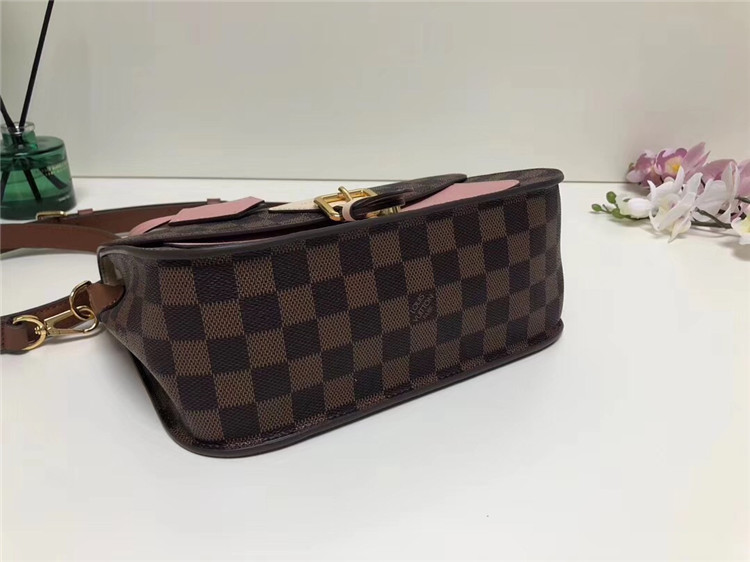 LV手提包 N40147 浅粉色牛皮配棋盘格CROSSBODY 手袋