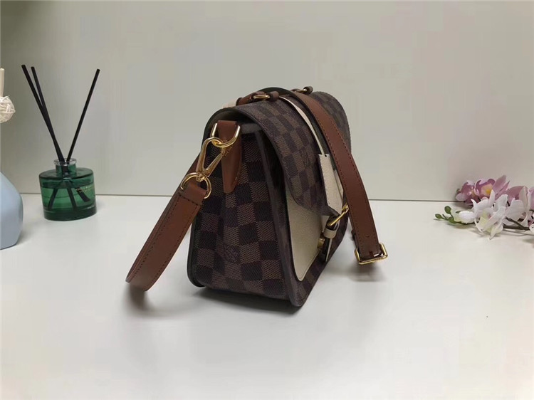 LV手提包 N40148 白色牛皮配棋盘格CROSSBODY 手袋