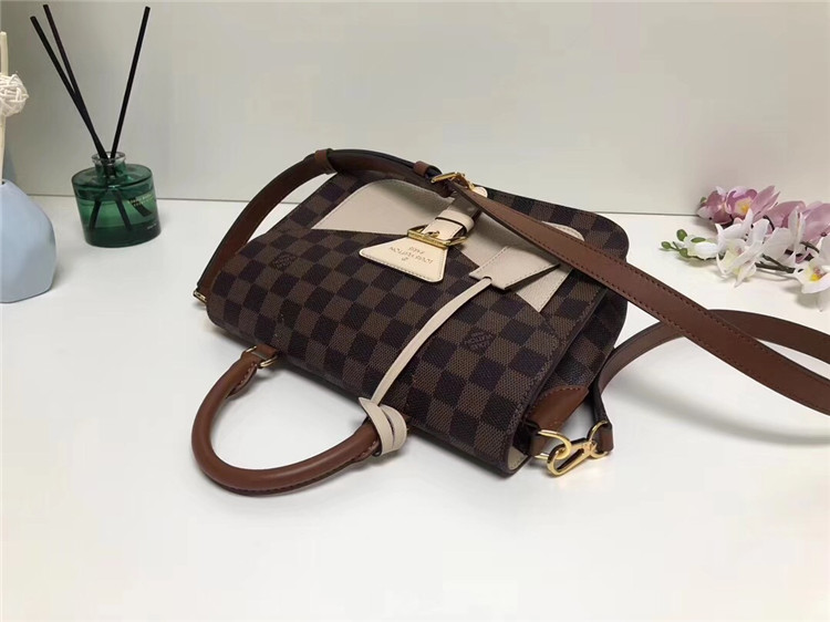 LV手提包 N40148 白色牛皮配棋盘格CROSSBODY 手袋