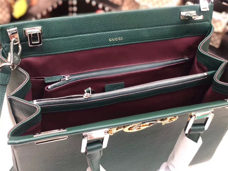 古驰绿色Gucci Zumi系列中号手提包 564714 1B90X 3154