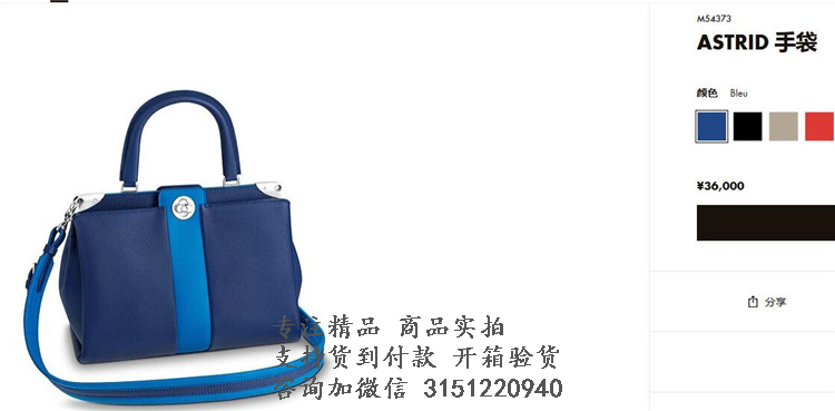LV托特包 M54373 蓝色ASTRID 手袋