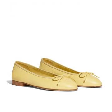 香奈儿Chanel黄色芭蕾舞平底鞋 G02819 X53025 N0895