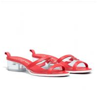 香奈儿Chanel红色PVC与小羊皮透明蜜儿拖鞋 G34849 Y53250 K1549