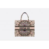 迪奥粉色 DIOR BOOK TOTE KALÉIDIORSCOPIC刺绣帆布手提购物袋 M1286ZRIO_M21E