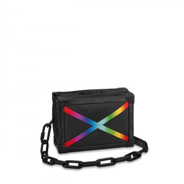 LV盒子包 M30341 黑色彩虹光芒SOFT TRUNK 手袋