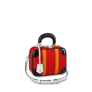 LV箱子包 M55524 深红色水波纹MINI LUGGAGE BB 手袋