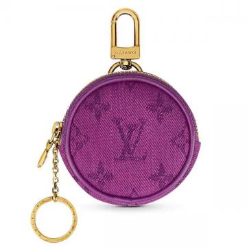 LV钥匙扣 M68291 紫色MONOGRAM DENIM 包饰与钥匙扣