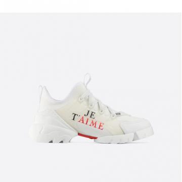 迪奥Dior白色JE T'AIME字样D-CONNECT运动鞋 KCK248NRL_S10W