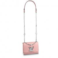 LV链条包 M55531 粉色水波纹饰花卉玲珑水晶 TWIST 小号手袋