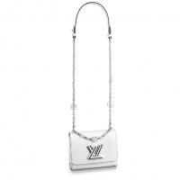 LV链条包 M55412 白色水波纹饰花卉玲珑水晶 TWIST 小号手袋