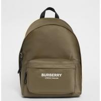 Burberry背包  80161101 博柏利帆布绿 徽标印花尼龙双肩包