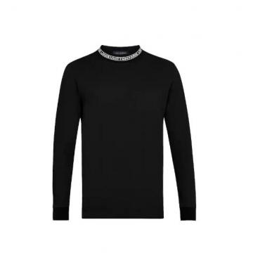 Lv卫衣 1A4PSV 黑色 PRINTED LOGO COLLAR 长袖T恤