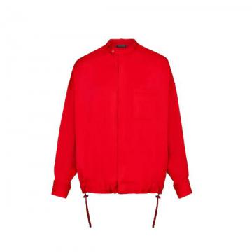 Lv休闲衬衣 1A54LF 红色SILK SHIRT WITH DRAWSTRING 衬衫