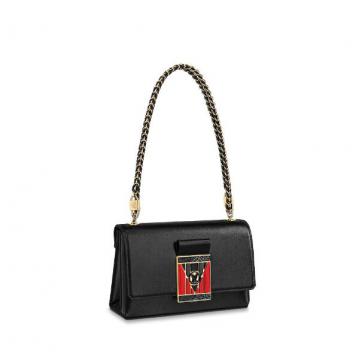 LV链条包 M55650 黑色全皮POCHETTE LV THELMA 手袋