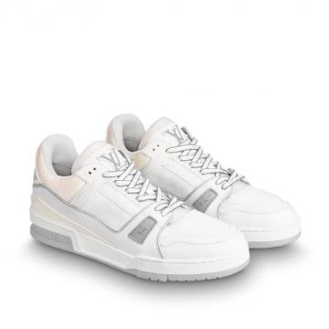 路易威登白色全皮 LV TRAINER 运动鞋 1A5PZO