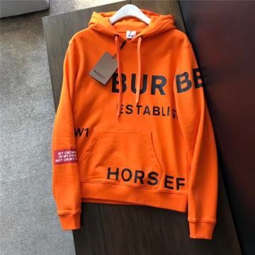 Burberry 80171661 女士Horseferry 印花棉质宽松连帽衫