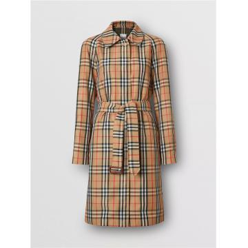 Burberry 80113531 女士 Vintage 格纹尼龙束带轻便大衣