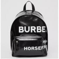 Burberry双肩包 80219081 博柏利黑色Horseferry 印花涂层帆布双肩包
