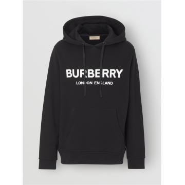 Burberry 80095091 男士徽标印花棉质连帽衫