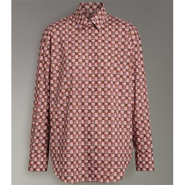 Burberry 80019871 女士 典藏砖式印花棉质衬衫