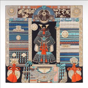 Hermes H003071S 女士“武士的服饰”140厘米大方巾