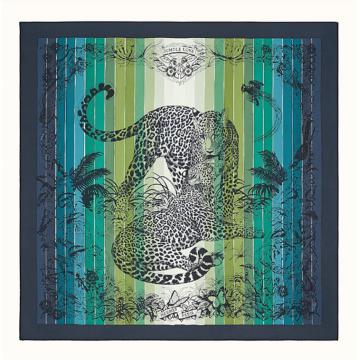 Hermes H003369S 女士“彩虹版丛林之爱”90厘米方巾