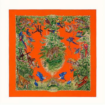 Hermes 女士“赤道丛林”140厘米方巾
