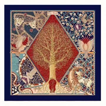 Hermes 女士 “生命之树”90厘米方巾
