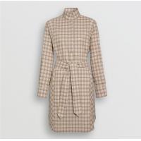 Burberry 80033891 女士 格纹棉质系腰衬衫式连衣裙