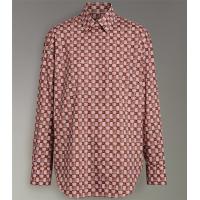 Burberry 80019871 女士 典藏砖式印花棉质衬衫