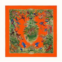 Hermes 女士“赤道丛林”140厘米方巾