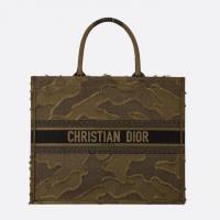 迪奥绿色DIOR BOOK TOTE 迷彩刺绣帆布托特包 M1286ZWAH_M042